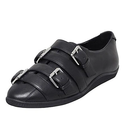 Shop Opening Ceremony Novva Buckle-detail Leather Loafers In Black