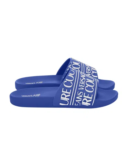 Versace Jeans Couture Sandal With Logo In Multi