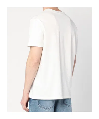 Polo Ralph Lauren Man's White Cotton T-shirt With Logo In White