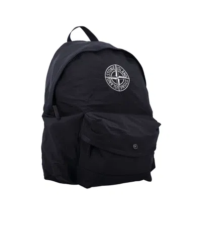 Stone Island Top Handle Backpack In Black