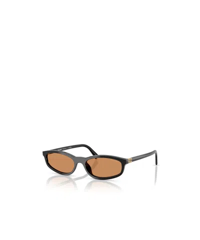Miu Miu 0mu A06s Rectangular Acetate Sunglasses In Brown