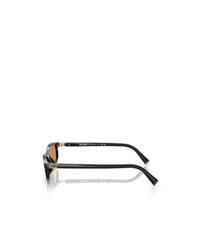 Miu Miu 0mu A06s Rectangular Acetate Sunglasses In Brown
