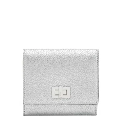 Fendi Peekaboo Tri-fold Leather Wallet