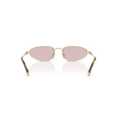 Miu Miu Narrow Oval Sunglasses In Nude