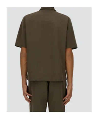 Herno Seer-crease Shirt In Brown