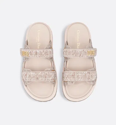 Dior Christian  Act Logo Plaque Slip-on Sandals In Neutral