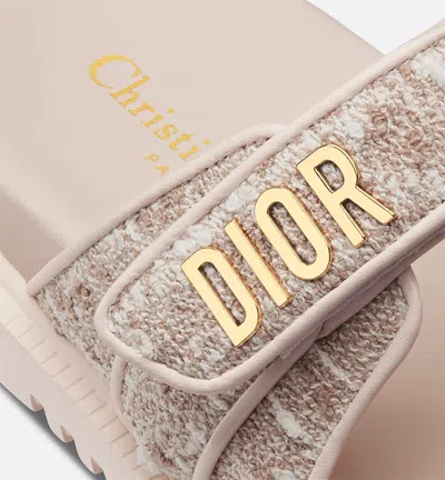 Dior Christian  Act Logo Plaque Slip-on Sandals In Neutral