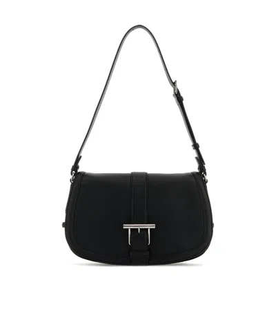 Alexander Mcqueen Large Leather Satchel Shoulder Bag In Black