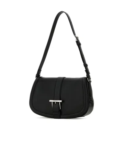 Alexander Mcqueen Large Leather Satchel Shoulder Bag In Black