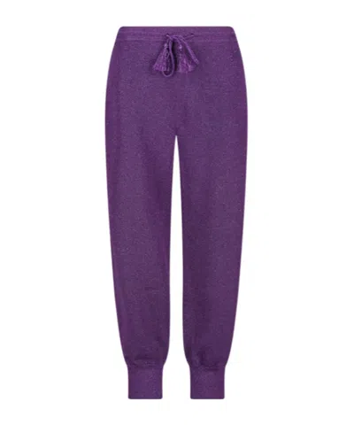 Valentino Elastic Waist Sweatpants In Purple