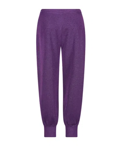 Valentino Elastic Waist Sweatpants In Purple