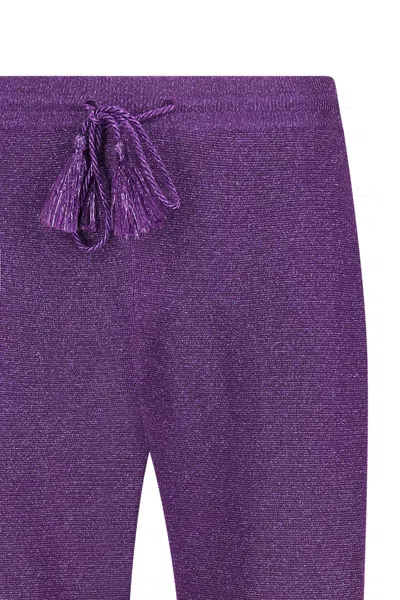 Valentino Elastic Waist Sweatpants In Purple