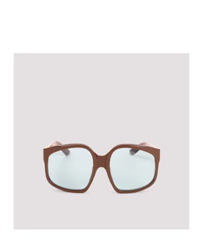 Miu Miu Womens Brown Mu A07s Irregular-frame Acetate Sunglasses