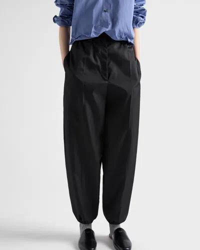 Prada Re-nylon Joggers In Black