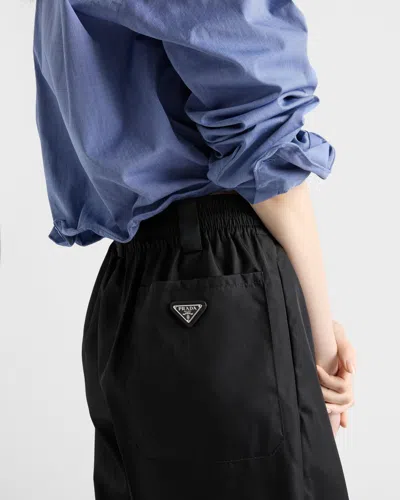 Prada Re-nylon Joggers In Black