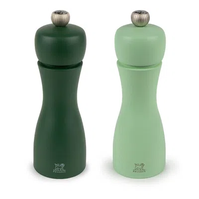 Peugeot Tahiti Salt And Pepper Mill Set In Green
