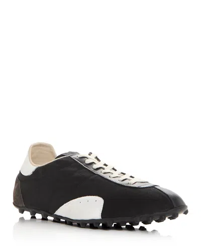 Maison Margiela Sprinters Low Top Cotton Blend Sneakers In Black/white/grey