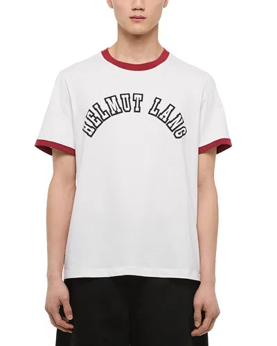 Helmut Lang Prep T-shirt In White/red