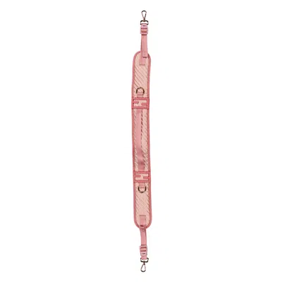 Fendi Logo Adjustable Nylon Strap In Pink