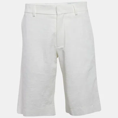 Pre-owned Casablanca White Textured Cotton Shorts Xxl