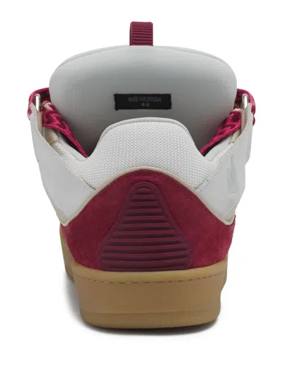 Lanvin Curb Leather Sneakers In Multi