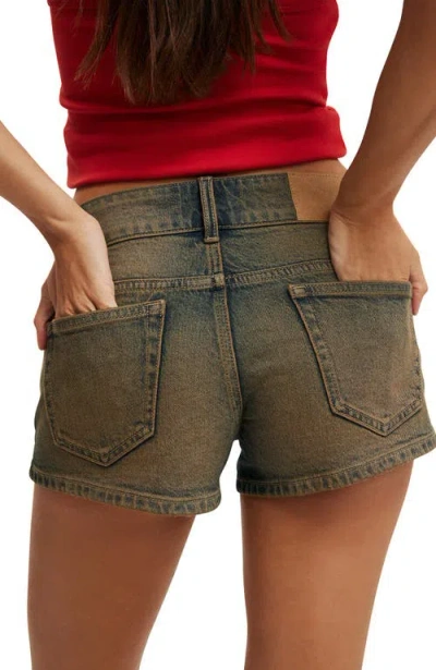 Cotton On Micro Low Denim Short In Rusty Blue