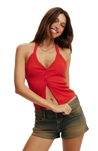 Cotton On Micro Low Denim Short In Rusty Blue