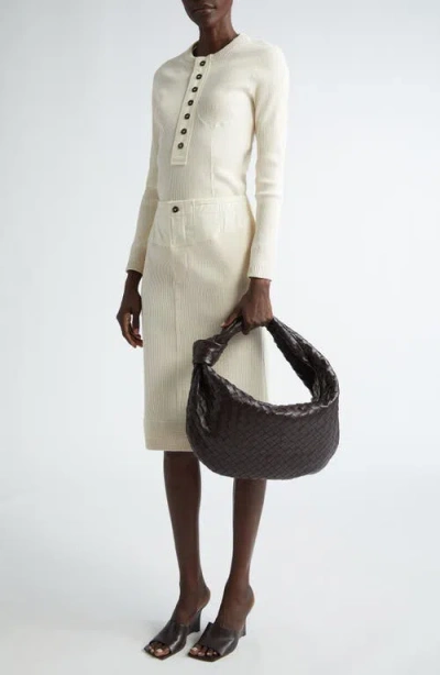 Bottega Veneta Jodie Intrecciato Leather Tote Bag In 2132 Fondant-gold