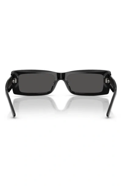 Jimmy Choo Lennon 54mm Polarized Rectangular Sunglasses In Black