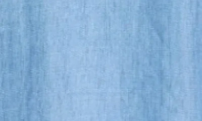 Apny Pull Over Top With High Low Hem In Light Indigo In Light Indigo