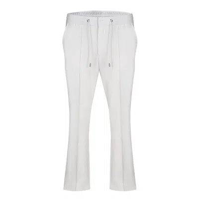 David Wej Men's Ashford Relaxed Loose Fit Drawstring Trouser - White In White