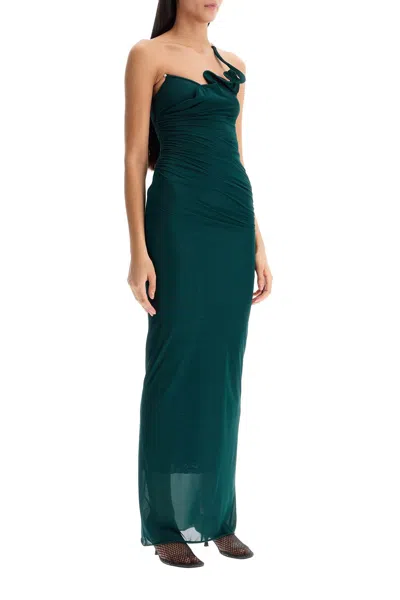 Christopher Esber Maxi Venus Dress With Sculptural Neckline Women In Green