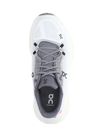 On Running Grey Lace Up Sneakers In White