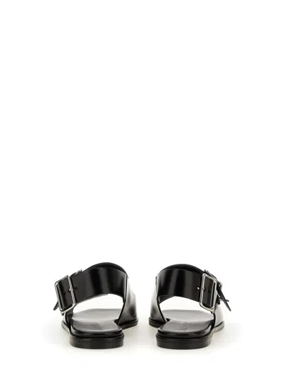 Aeyde 10mm Thekla Leather Sandals In Black