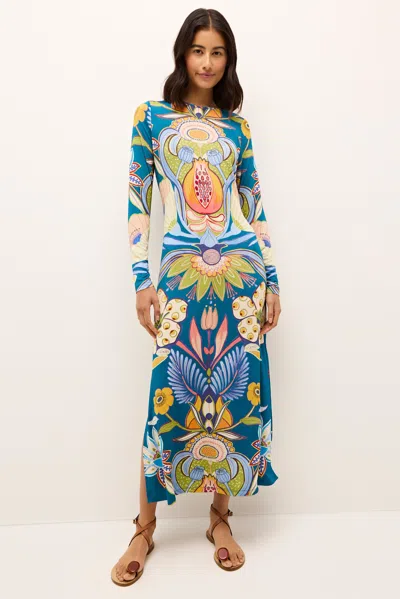 Marie Oliver Vaughn Floral-print Long-sleeve Dress In Perennial