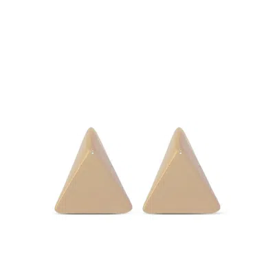 Federica Tosi Triangular Golden Earrings With Glossy Finish In Gold