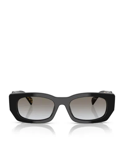 Prada Geometric-frame Sunglasses In Black