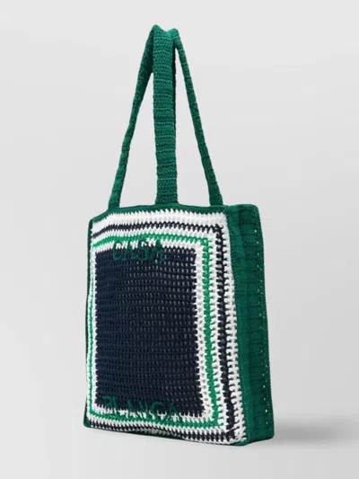 Casablanca Crochet Tote Bag With Two Flat Handles