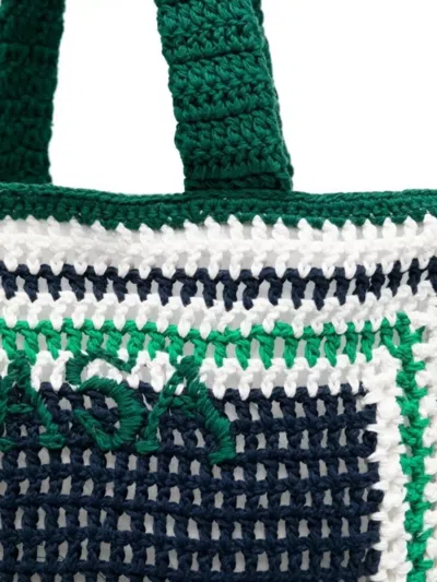Casablanca Crochet Tote Bag With Two Flat Handles