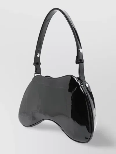 Diesel Play-glossy Shoulder Bag In Black