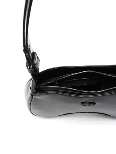 Diesel Play-glossy Shoulder Bag In Black