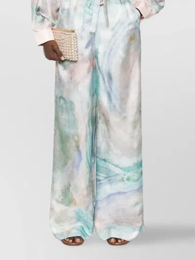 Zimmermann The Illuminate Wide-leg Trousers In Blue