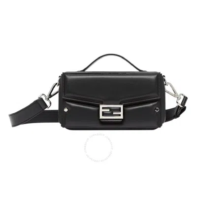 Fendi Soft Trunk Leather Baguette Bag In Black