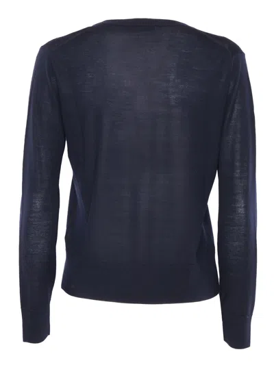Ballantyne V-neck Pullover In Blue