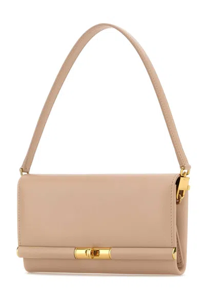Dolce & Gabbana Small Marlene Satin Shoulder Bag In Dark Beige