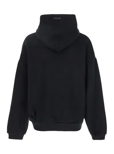 Fear Of God Eternal Logo-embossed Cotton-blend Jersey Hoodie In Black