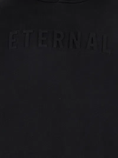 Fear Of God Eternal Logo-embossed Cotton-blend Jersey Hoodie In Black