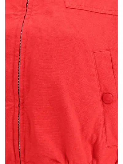 Prada Canvas Jacket In Red