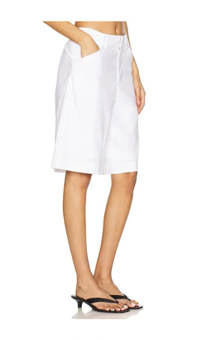 Rag & Bone Banks Linen Blend Walking Shorts In White