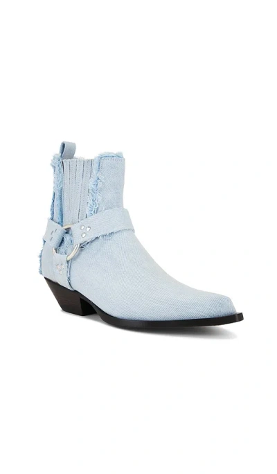 Sonora Hidalgo Belt Boot In 浅蓝牛仔